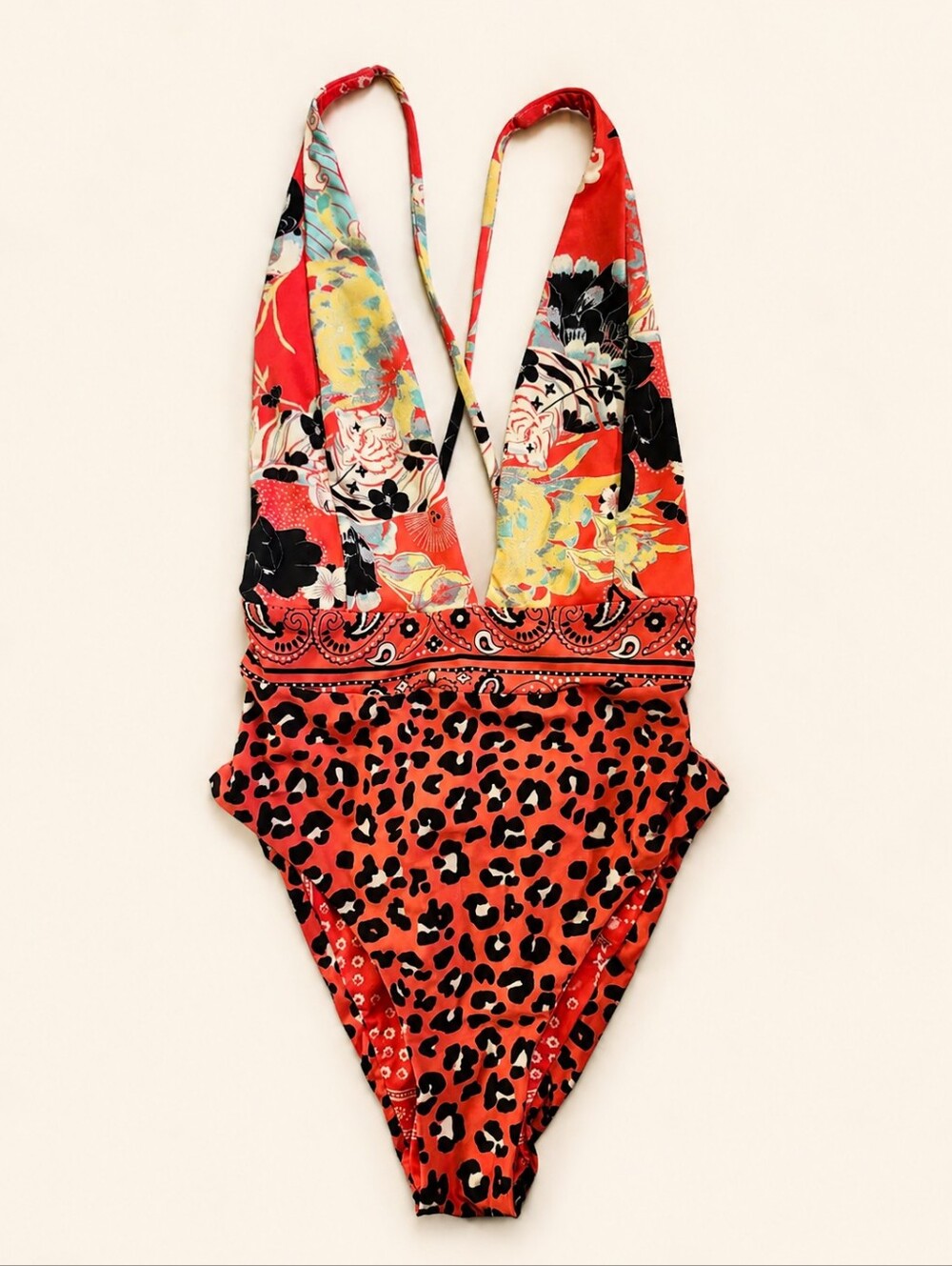 Maaji Reversible Swimsuit Animal Print Paisley Small